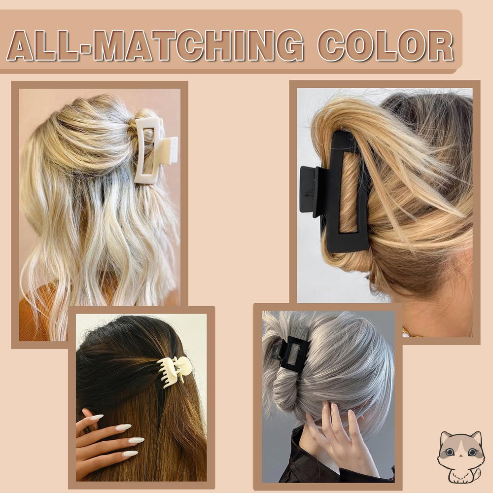 FDBJulyy 4.4-inch claw clip securing large hair sections.