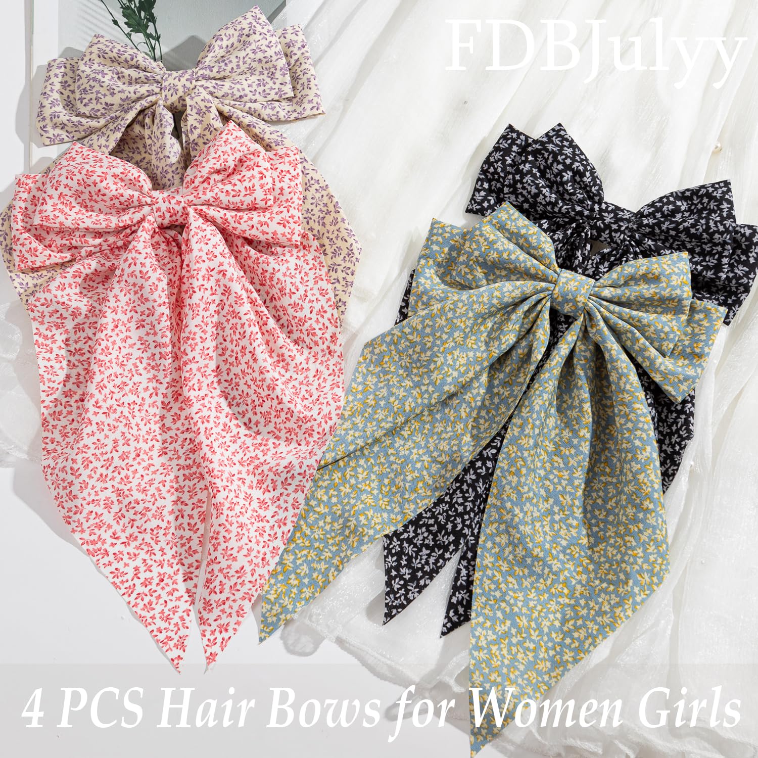 FDBJulyy bow clips everyday-wear showcase for quick styling and secure hold