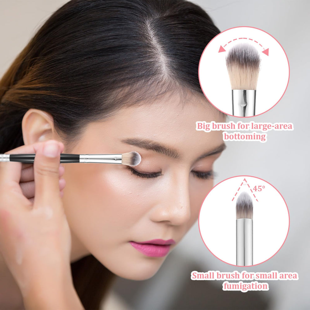 FdcLixuvol ergonomic 6.1 inch handle enhances grip during precise makeup