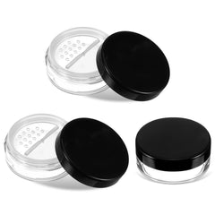 FdcZeyxior 2pack loose powder containers for portable on-the-go touch-ups.