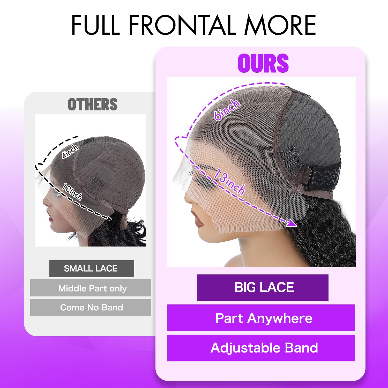FDSAFEF glueless cap with elastic strap for secure all-day wear