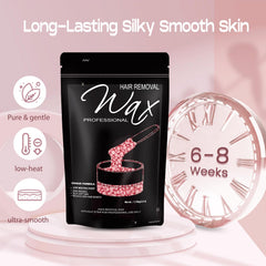 feamiria rose wax beads coarse hair close-up highlights effective grip on stubborn hair