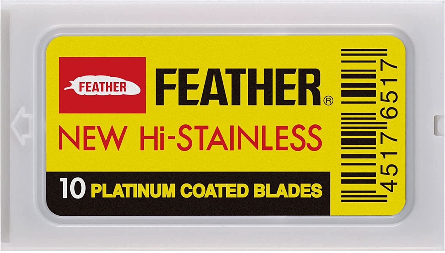 Feather front-view-box-50-blades illustrates reliable supply for daily shaving routines.