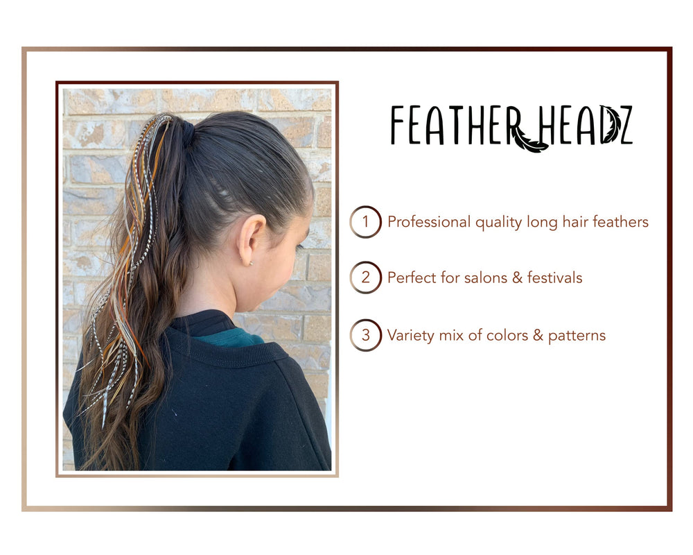 Feather Headz 20 micro-link beads for secure at-home application.