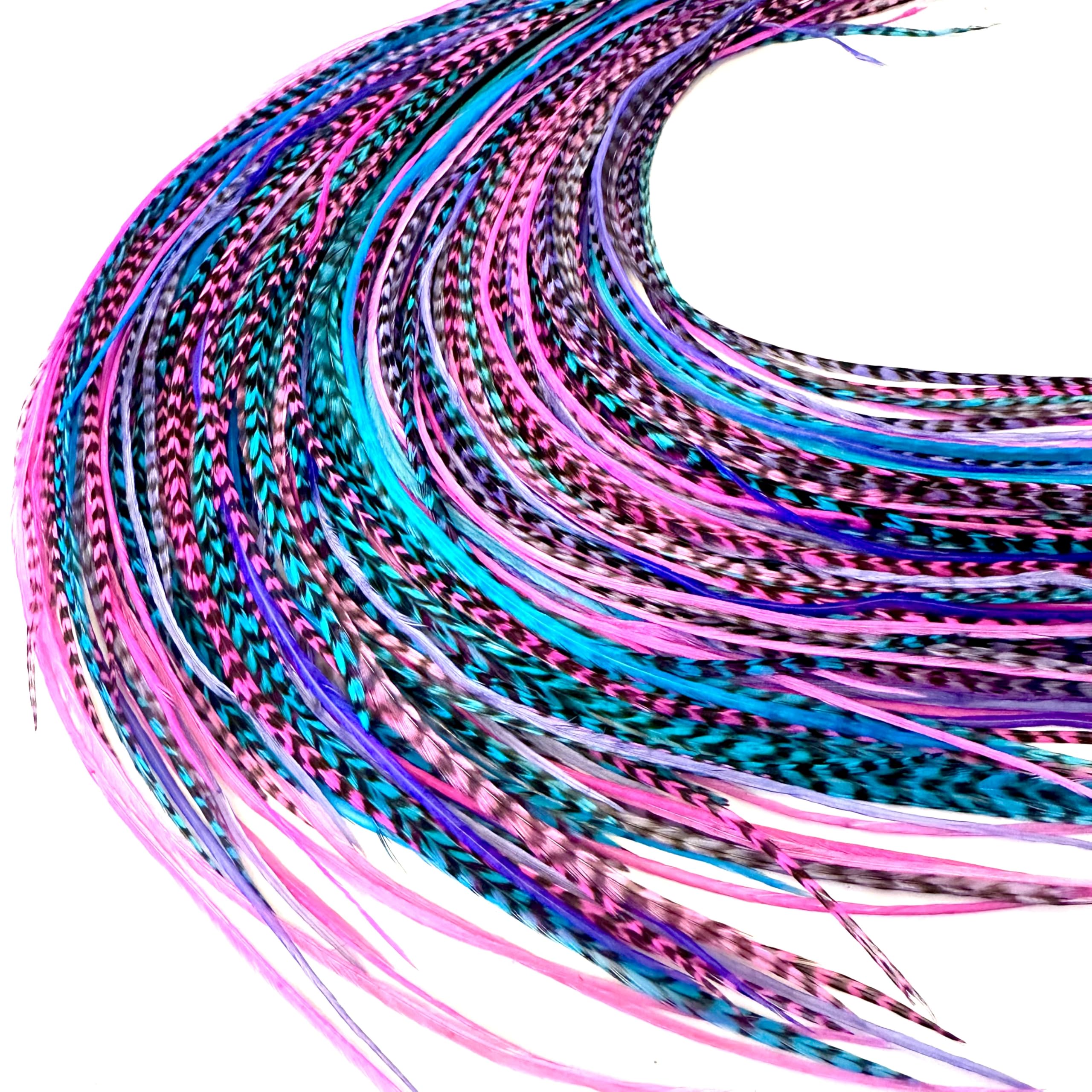 Feather Headz 21-feathers color collection close-up for vibrant boho style