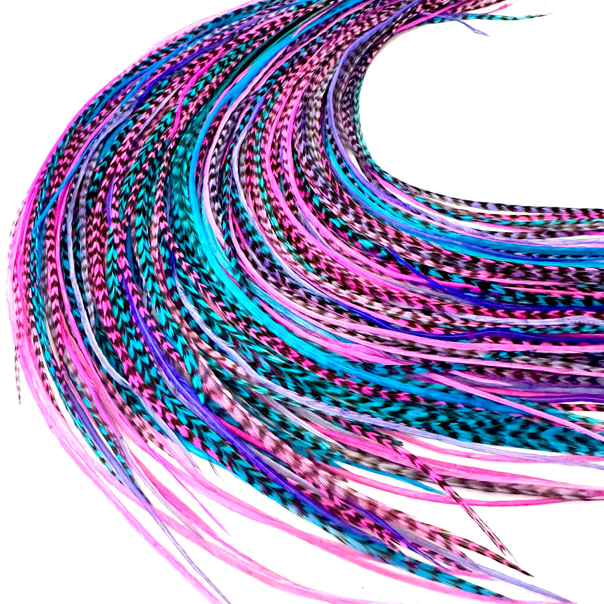 Feather Headz 21-feathers color collection close-up for vibrant boho style