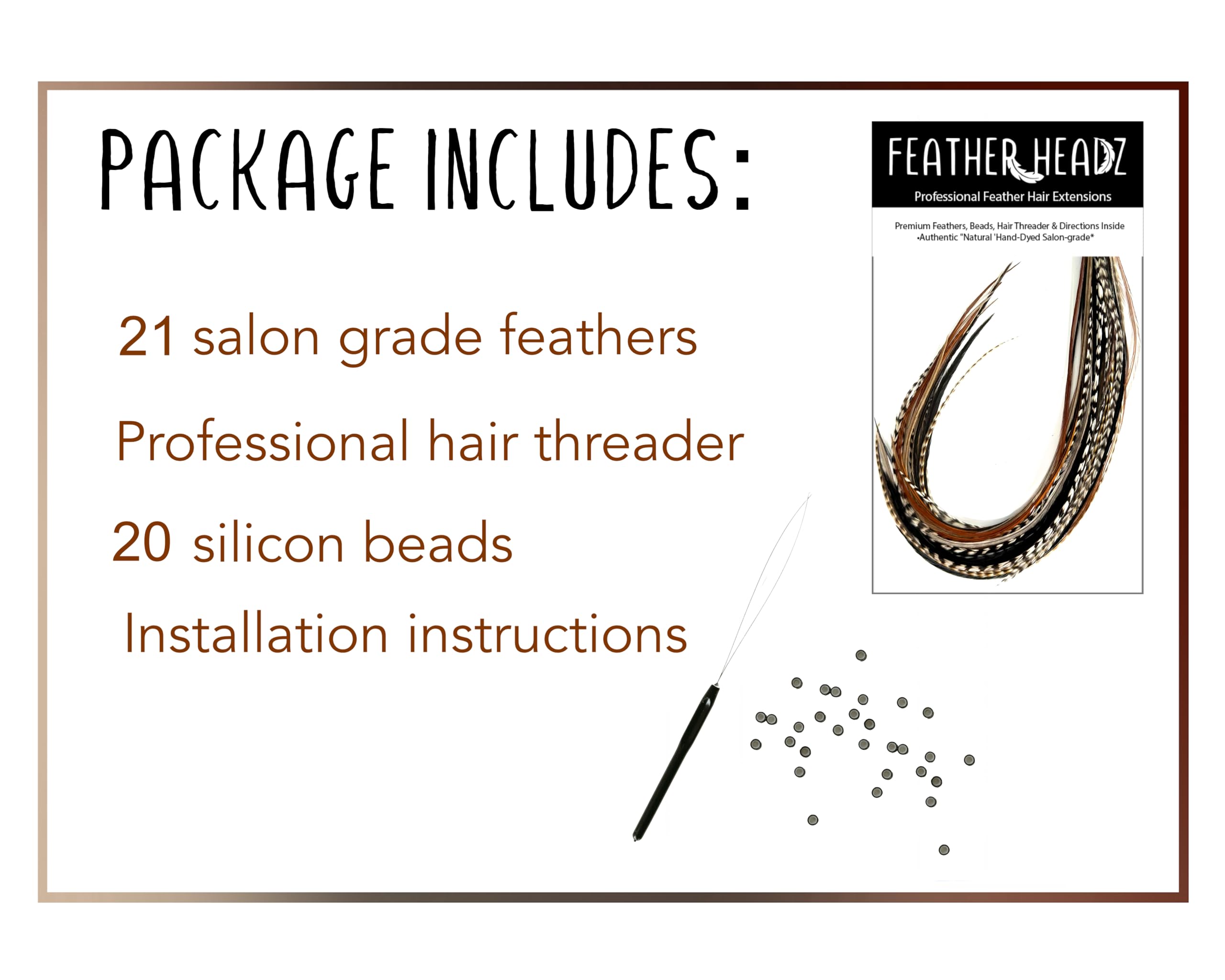 Feather Headz 9-14 inches length adds natural glow and versatile length.