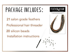 Feather Headz 9-14 inches length adds natural glow and versatile length.