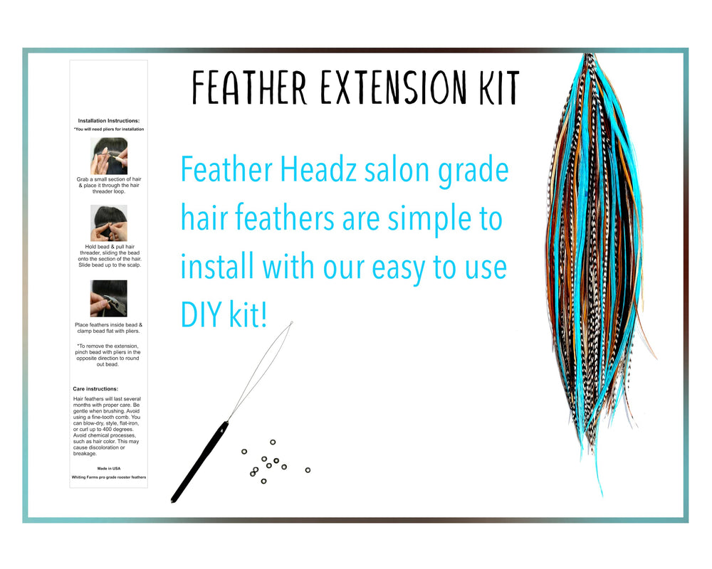 Feather Headz boho-chic hair adds texture and movement with lightweight, natural-feather appeal.