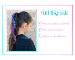 Feather Headz DIY rooster kit with micro-link beads for at-home styling