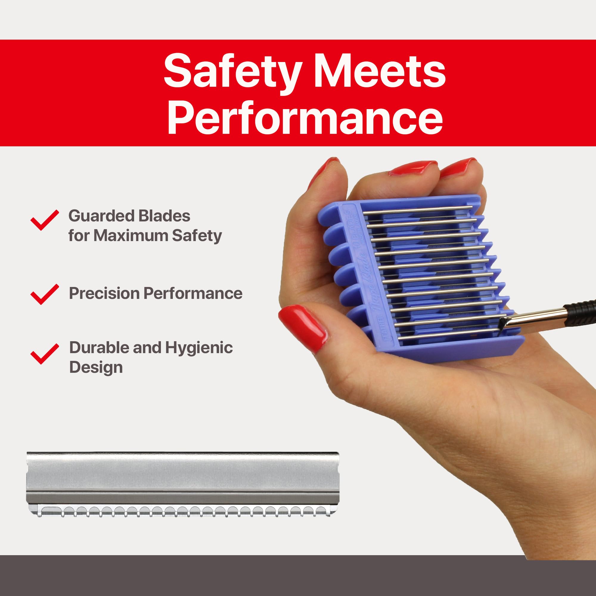 Feather Nape Blades ergonomic-design emphasizes easy maneuvering