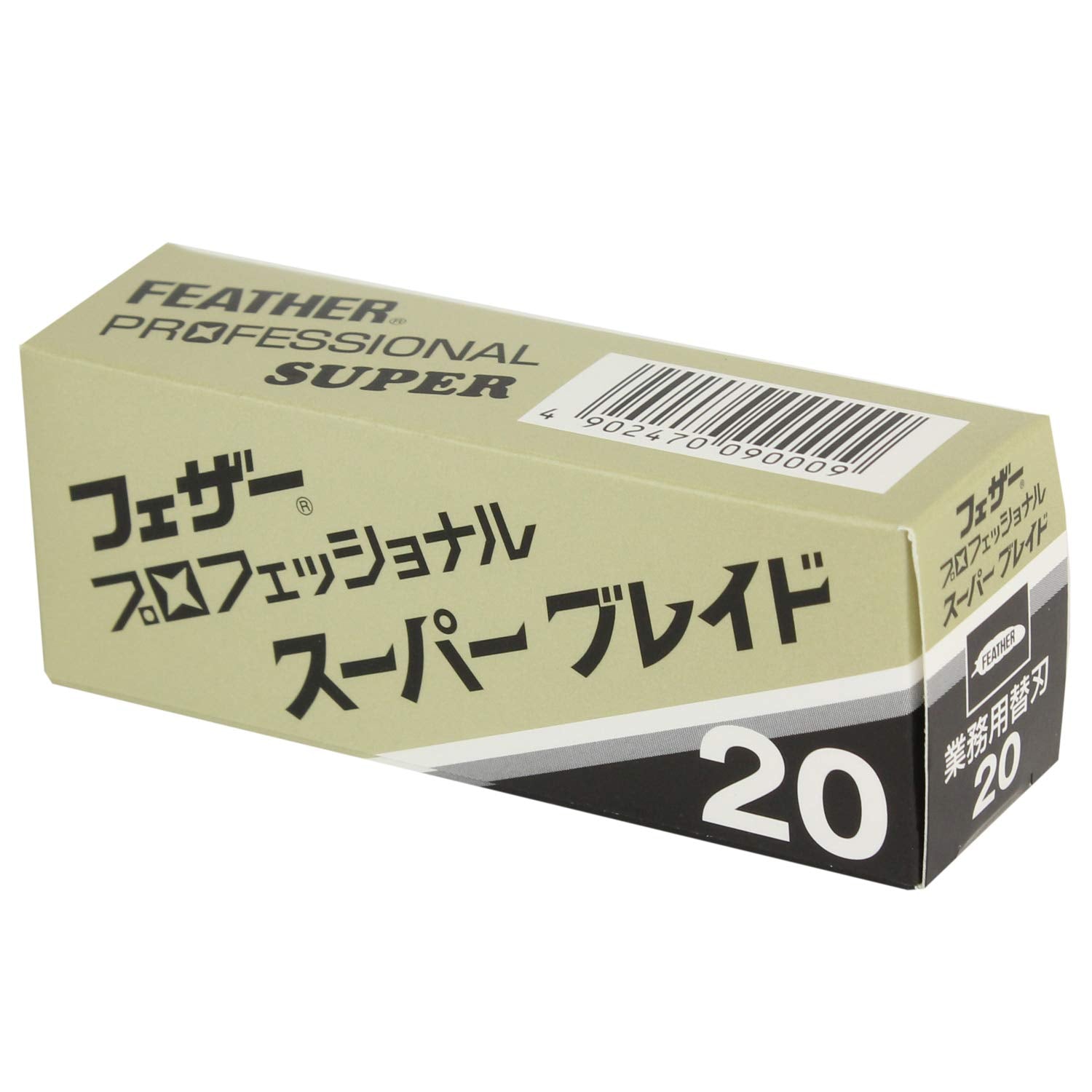 Feather ProSuper triple grinding with platinum coating for sharp, durable edges.