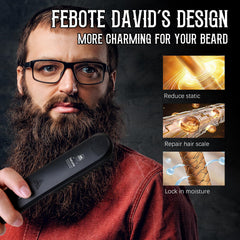 FEBOTE anti-scalding guard keeps skin safe during beard styling.