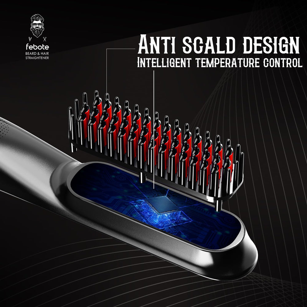 FEBOTE pear wood comb detangles with a gentle touch for styling.