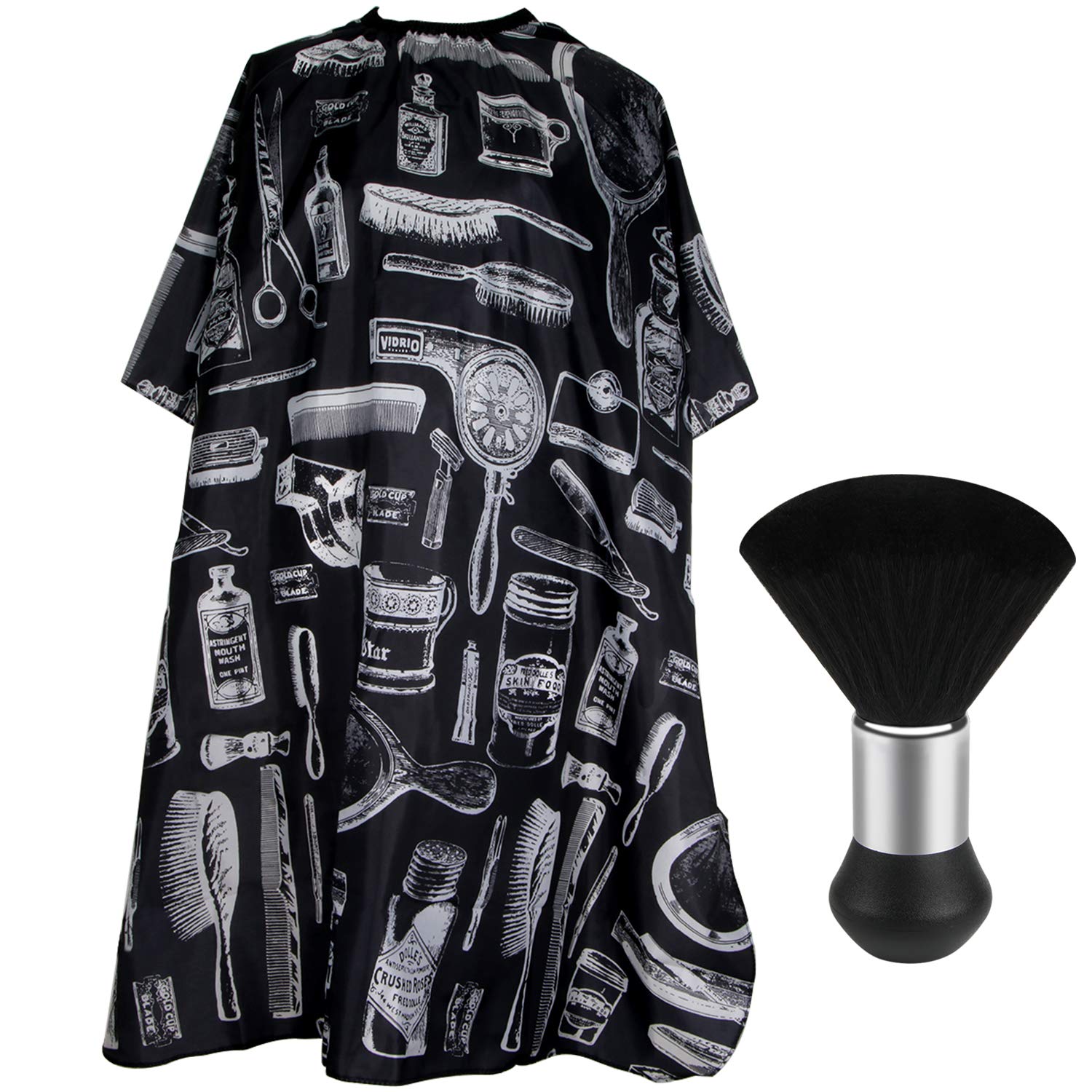FEBSNOW hair cutting cape floral print ideal for salon and home styling.