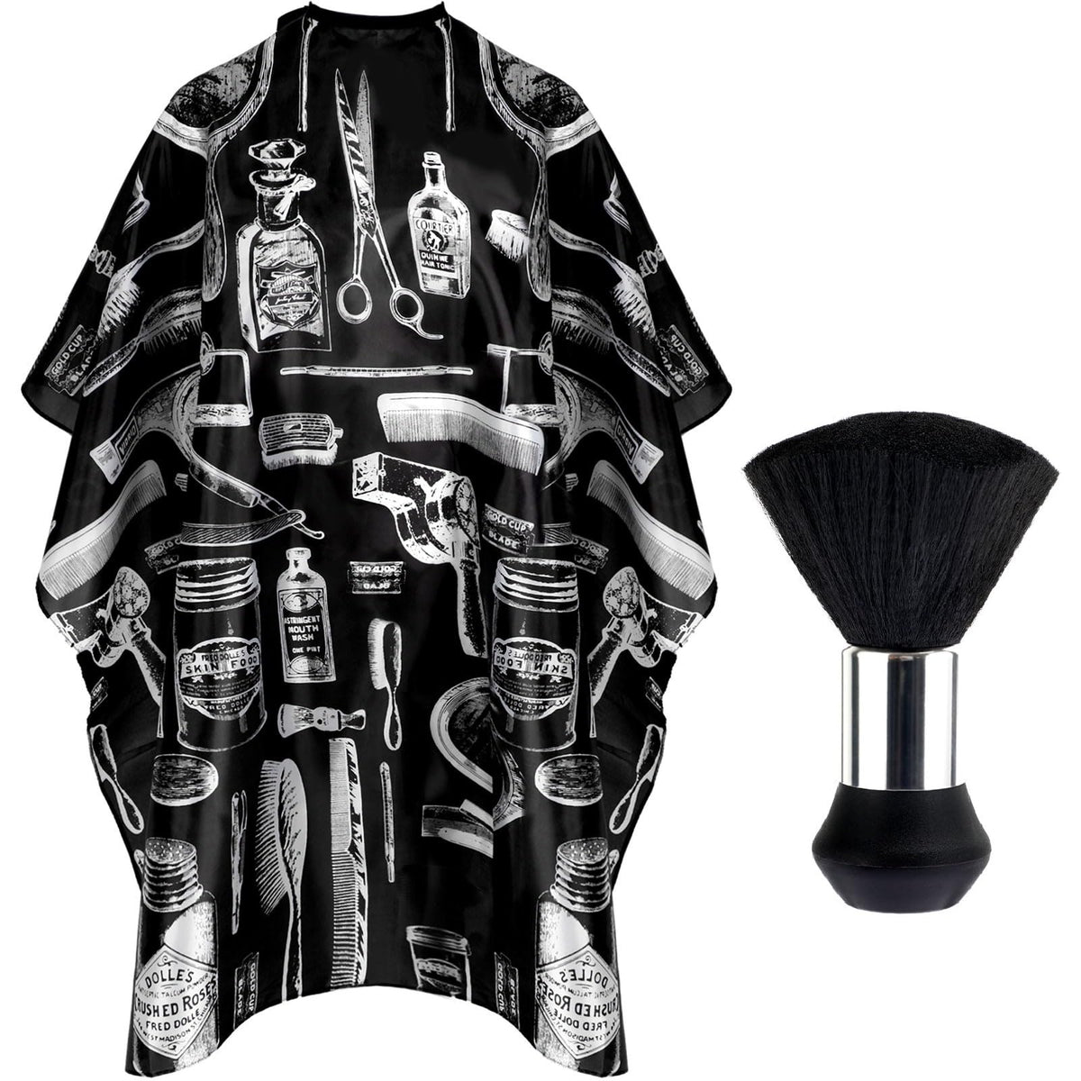 FEBSNOW hair cutting cape full-coverage protects clothes during professional or DIY haircuts.