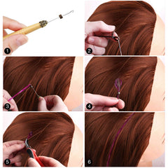 FEBSNOW silicone link rings closeup showing gentle hair hold