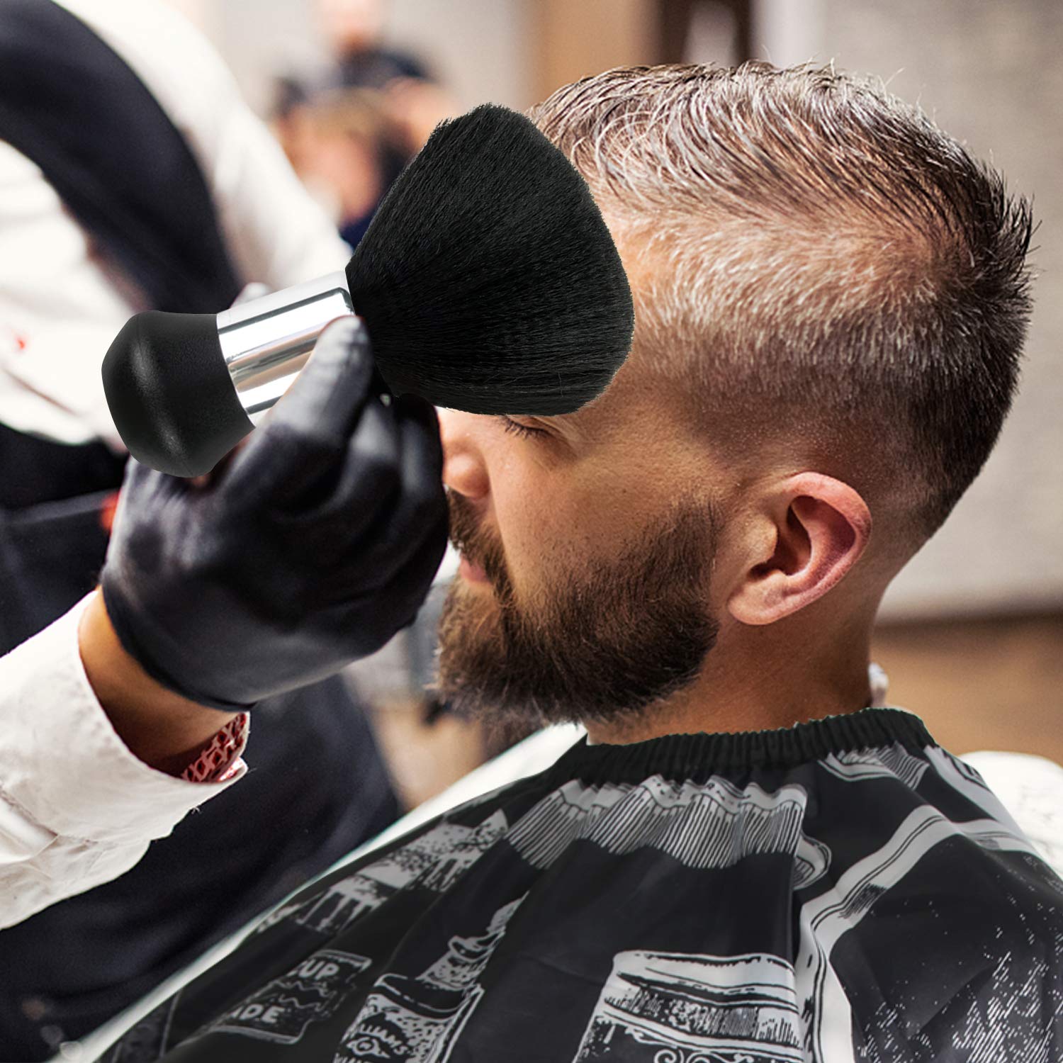 FEBSNOW waterproof barber cape protects clothing and dries quickly.