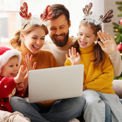 FECASIMY Reindeer Headband hair-fit demonstrates comfortable wear for all hair types.