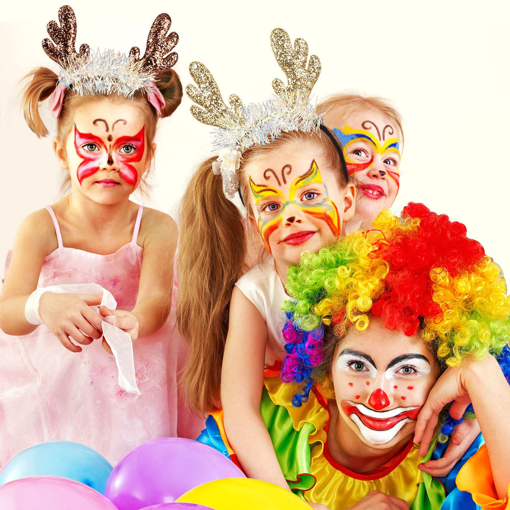 FECASIMY Reindeer Headband women-wear showcases comfortable, stylish accessory for celebrations.