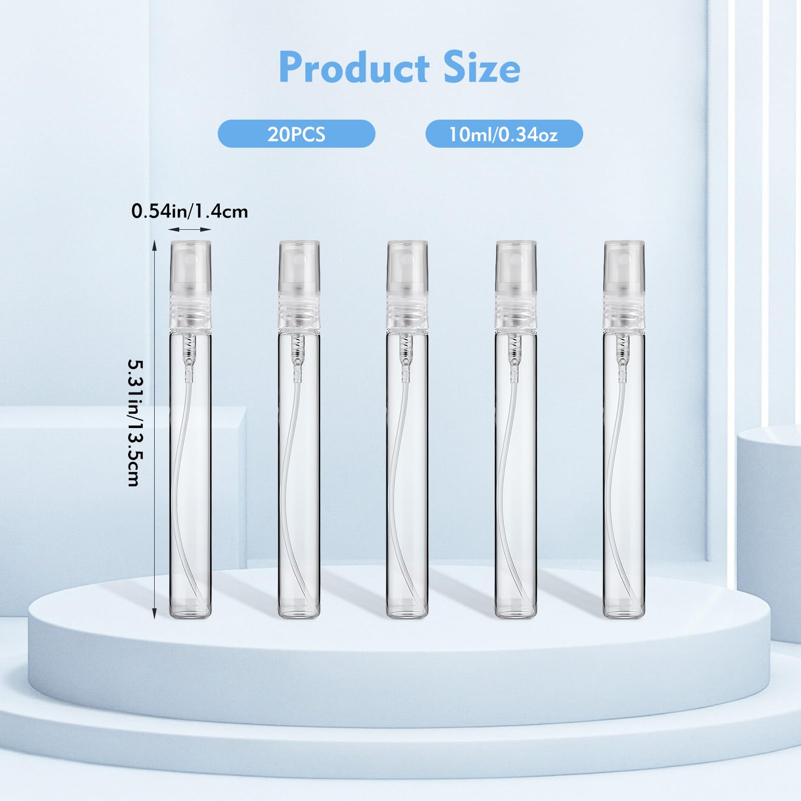 Feelake electroplated glass perfume atomizer with premium look and durable construction.