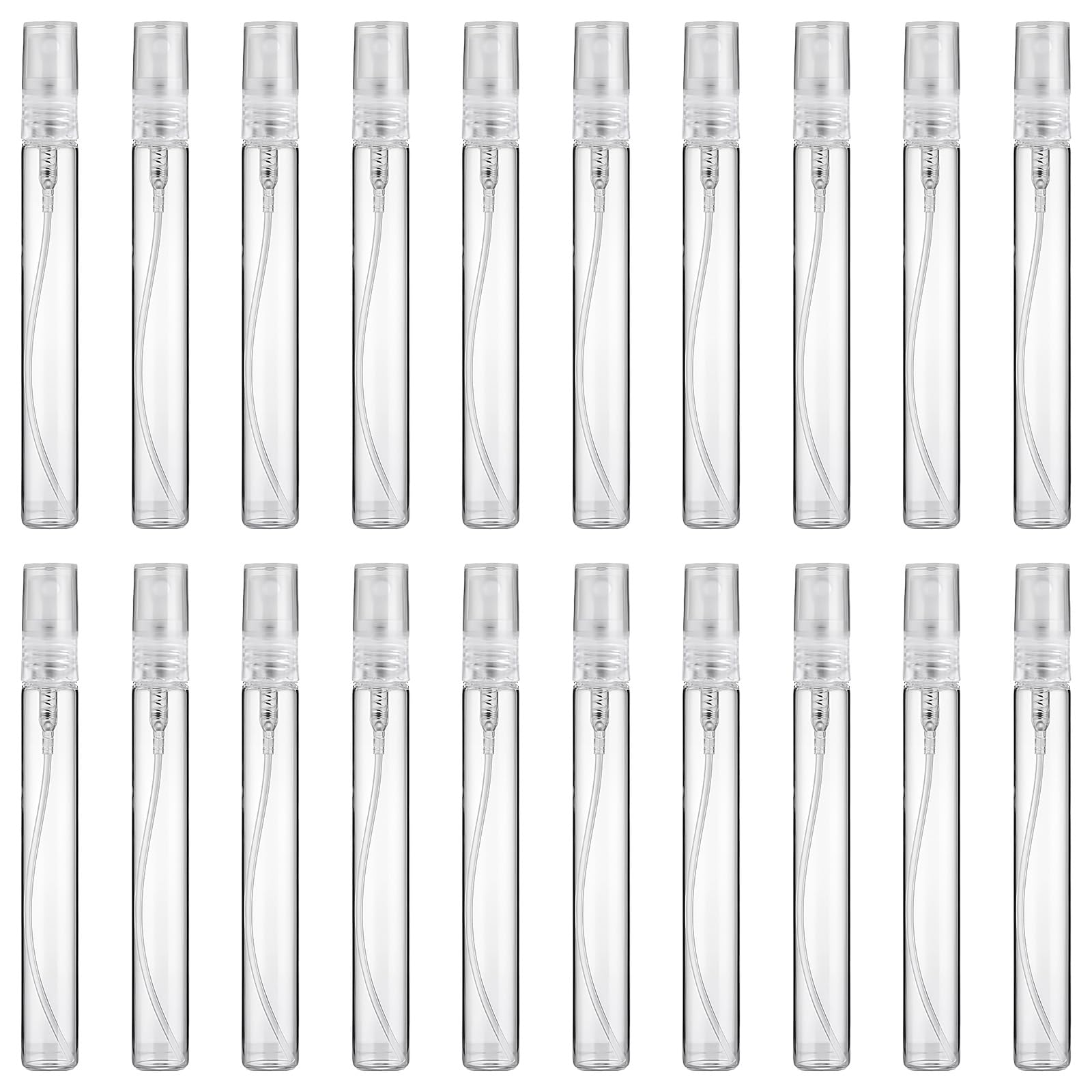Feelake mini spray bottle 10ml pack; compact glass for on the go fragrance refills.