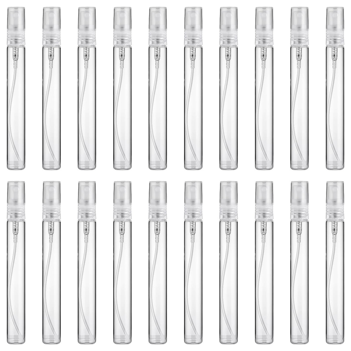 Feelake mini spray bottle 10ml pack; compact glass for on the go fragrance refills.