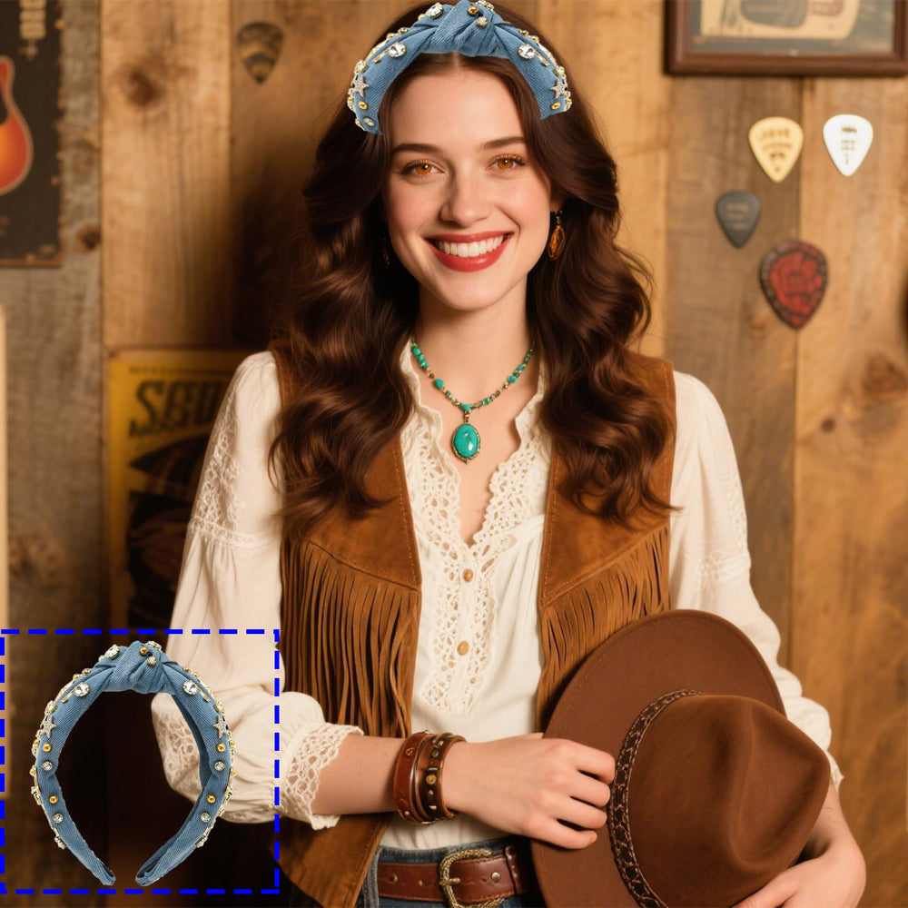 Feeldeal headband rhinestones add glam for photos or nights out