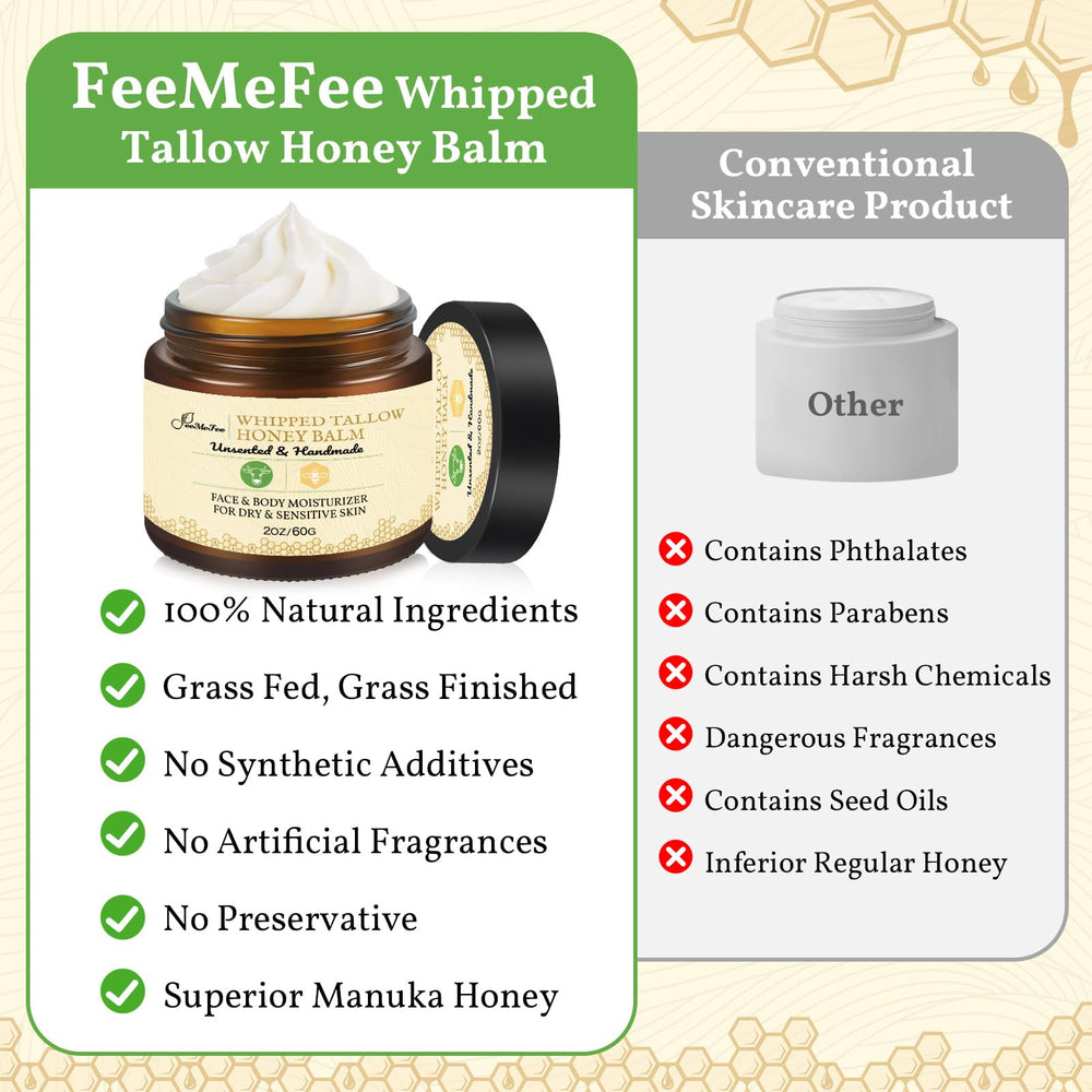 FeeMeFee honey blend with tallow for nourishing skin hydration