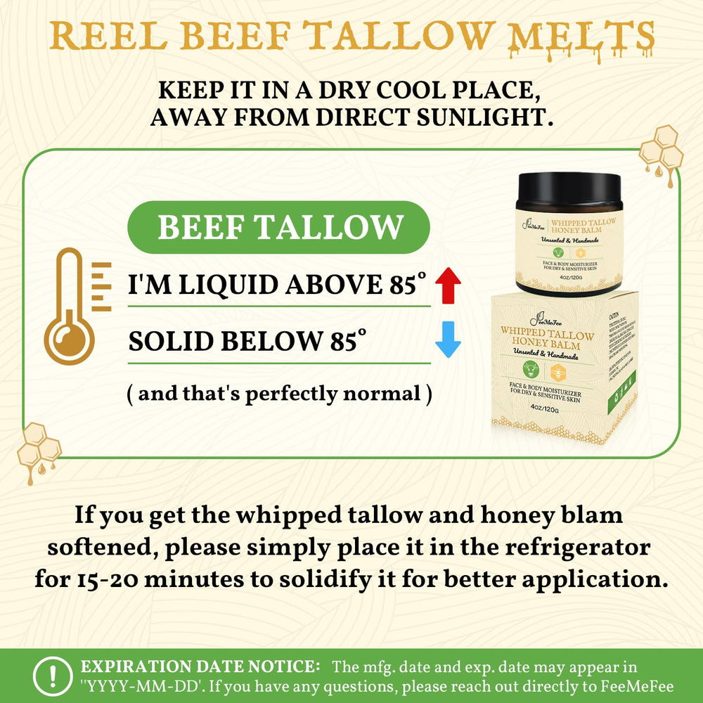 FeeMeFee beef tallow balm suitable for face and body care routines.