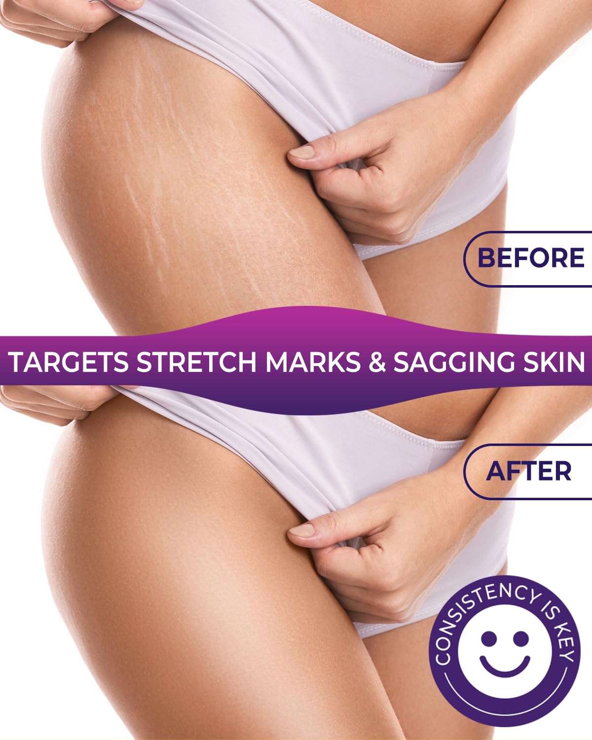FeeMeFee Body Firming Oil after-shower routine enhances absorption and skin softness.
