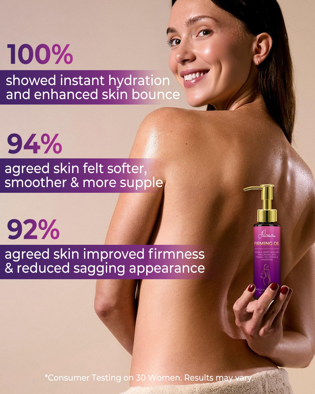 FeeMeFee Body Firming Oil with cold-pressed oils supports nourishment and glow.