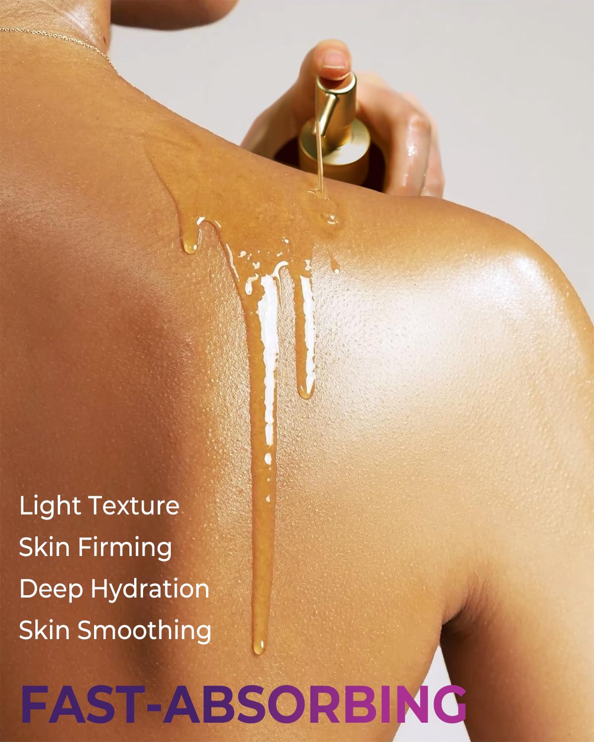 FeeMeFee Body Firming Oil blends grape-seed and jojoba for softness.
