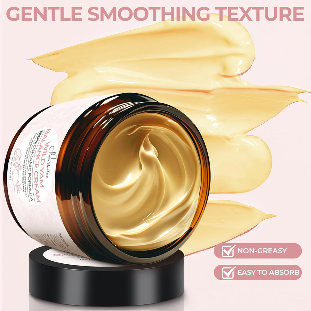 FeeMeFee Wild Yam Cream bottle on vanity suggests personal skincare ritual