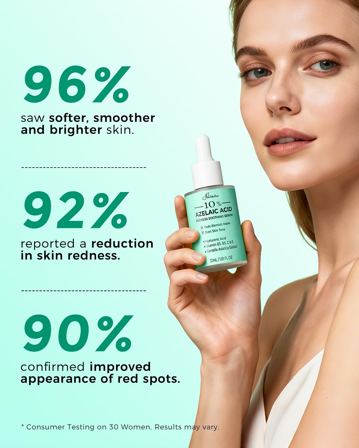 Centella asiatica extract in FeeMeFee serum hints soothing comfort.