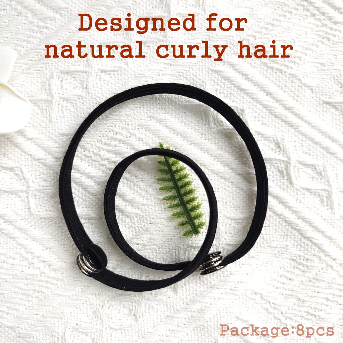 FEEZENT connectable hair rope demonstrates adjustable stacking for thick hair