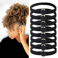 FEEZENT snap hair ties closeup shows durable stretch for thick hair