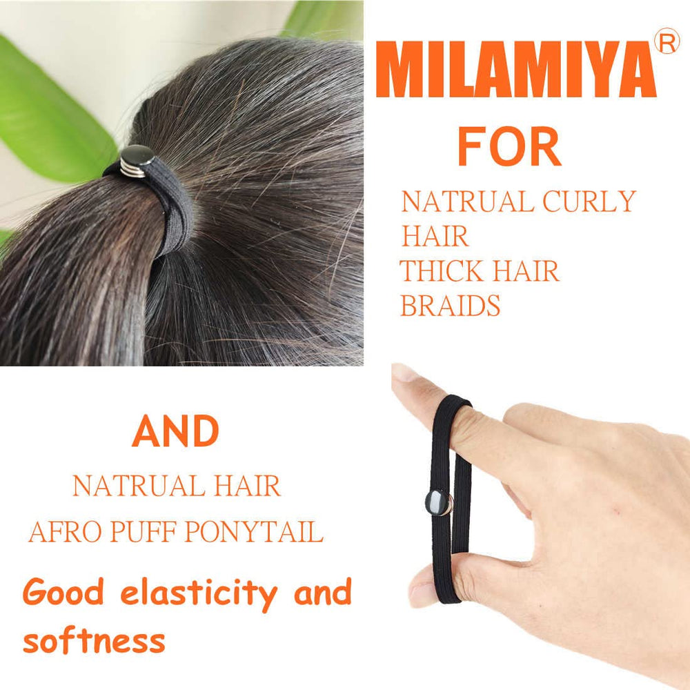 FEEZENT soft nylon-spandex hair ties glide gently without pulling