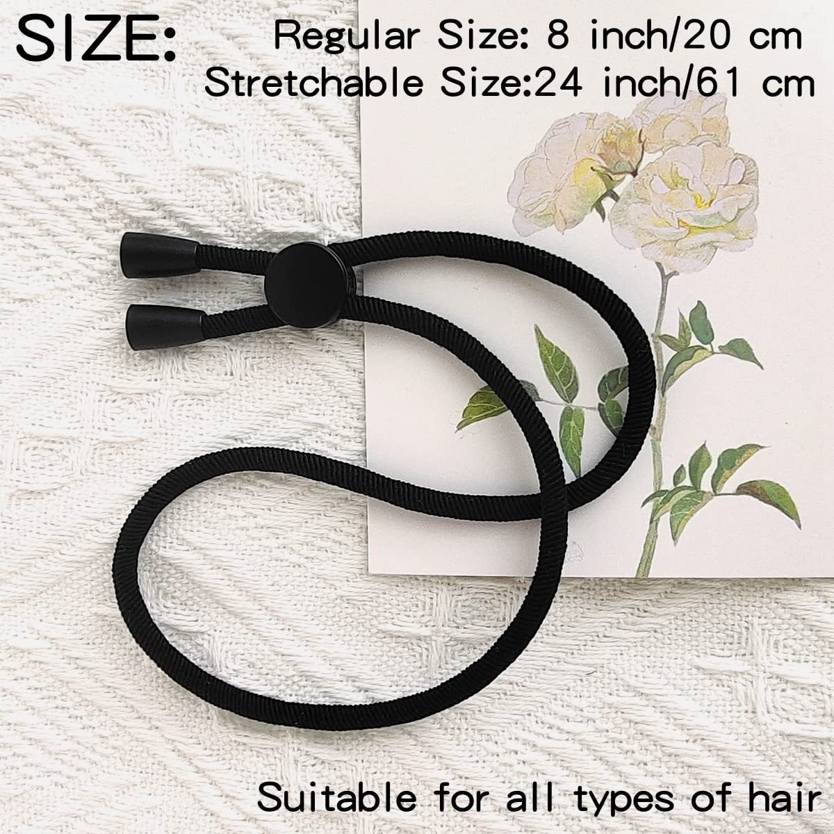 FEEZENT thick-hair puff ponytail scene shows comfortable fit for dense curls