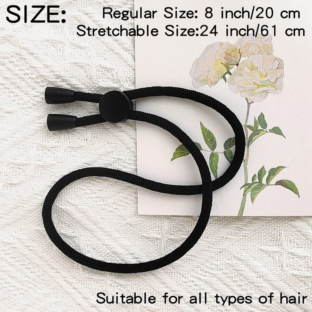 FEEZENT thick-hair puff ponytail scene shows comfortable fit for dense curls