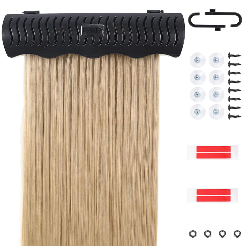 FEHOKA hair extension holder washing setup for organized styling sessions.