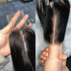 FEHOKA virgin hair closure with bleached knots simplifies seamless attachment