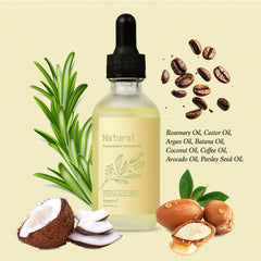 FEIBTH Natural Hair Growth Oil ingredients list emphasizes rosemary and castor oils for nourishment.