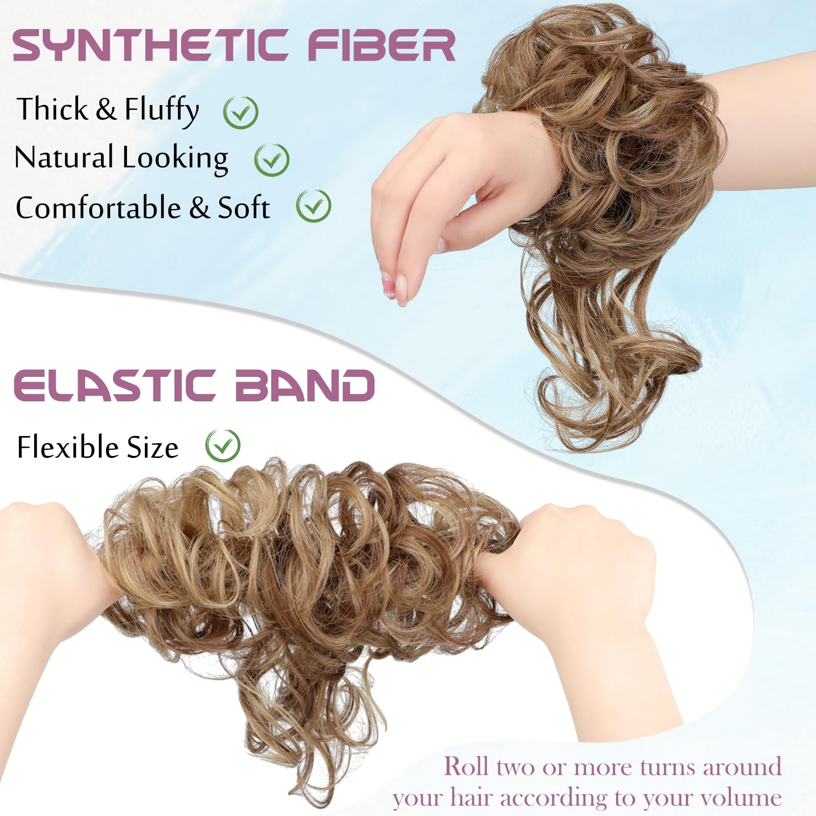FeidyLong messy bun worn as ponytail for quick everyday styling
