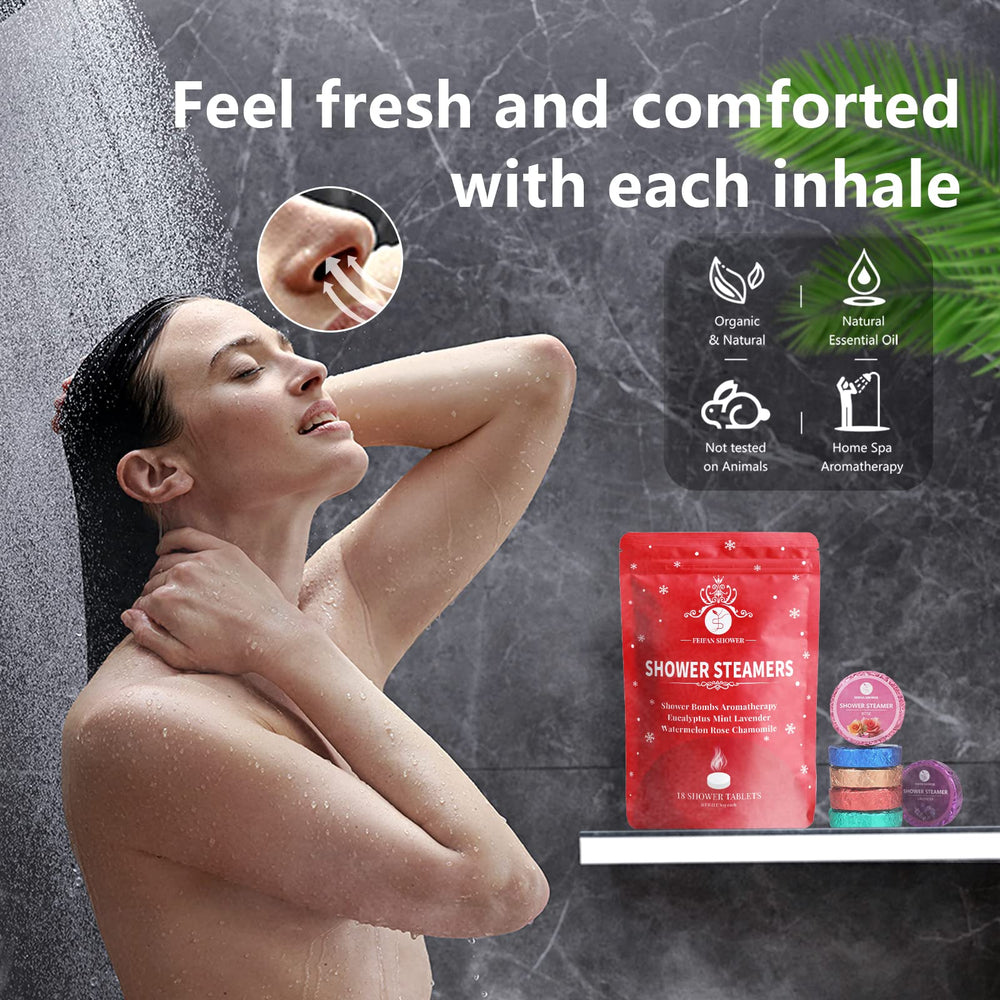 FEIFAN SHOWER mint steamers pack for energizing wake-up shower and clearer breathing