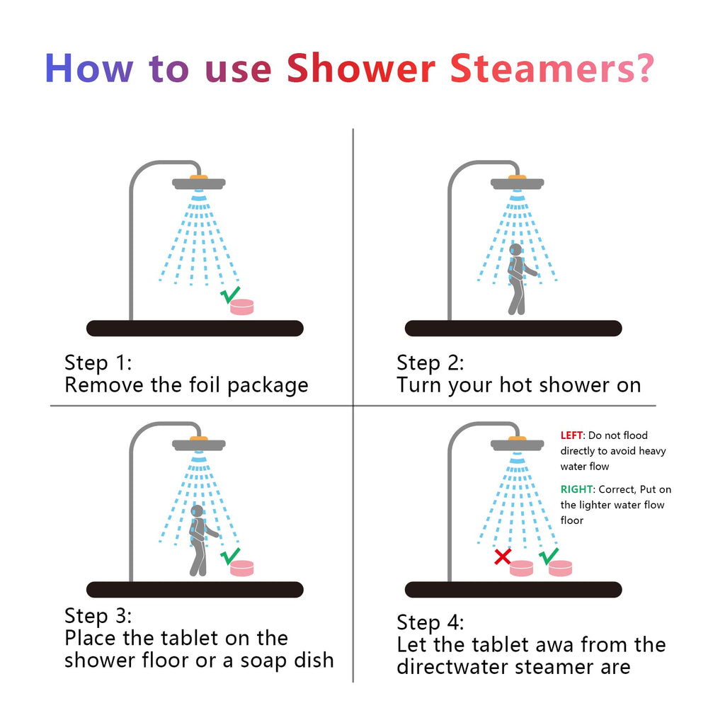 FEIFAN SHOWER rose steamers pack for spa-like fragrance and soothing mood