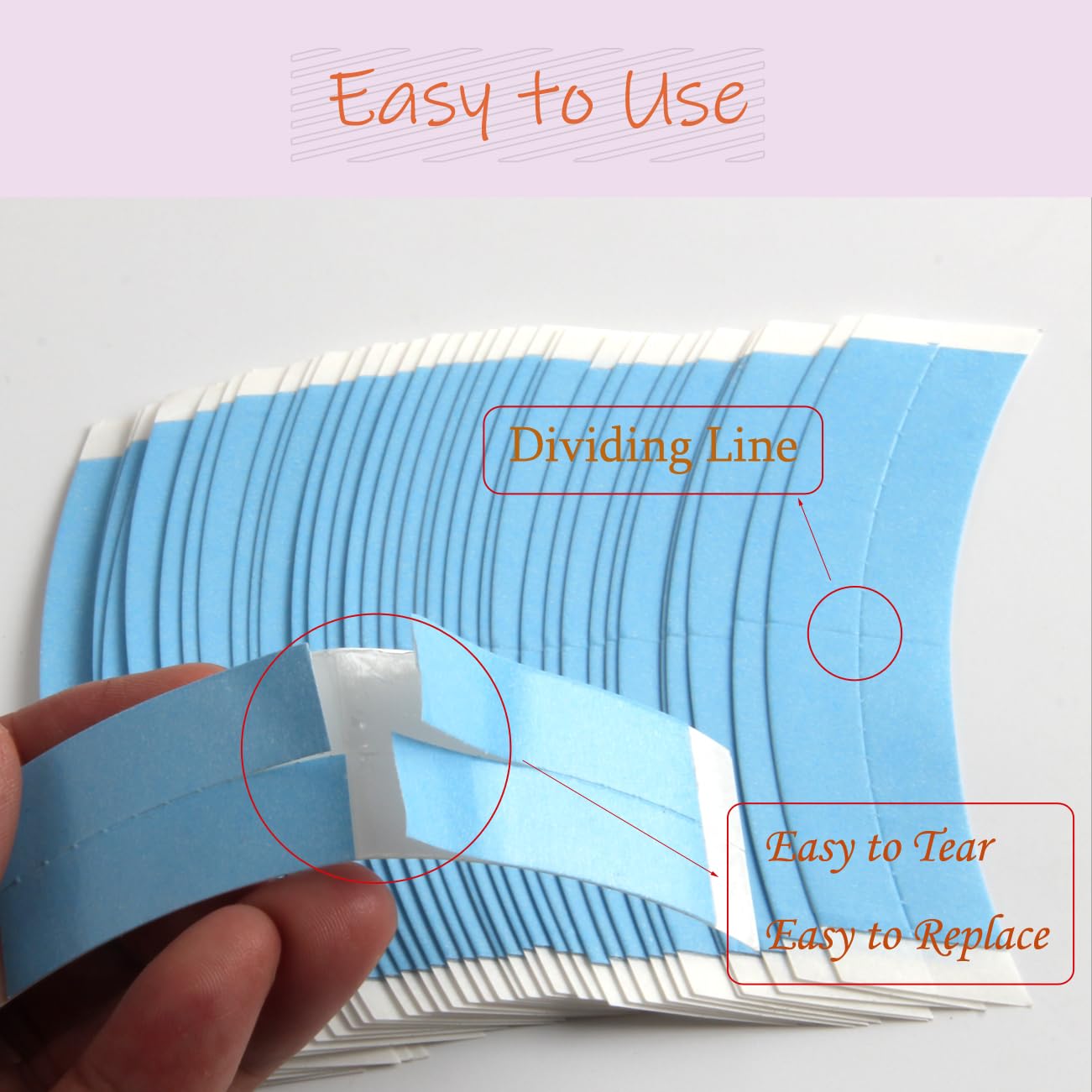 FeiHong cuttable tape shown in four parts for flexible fit