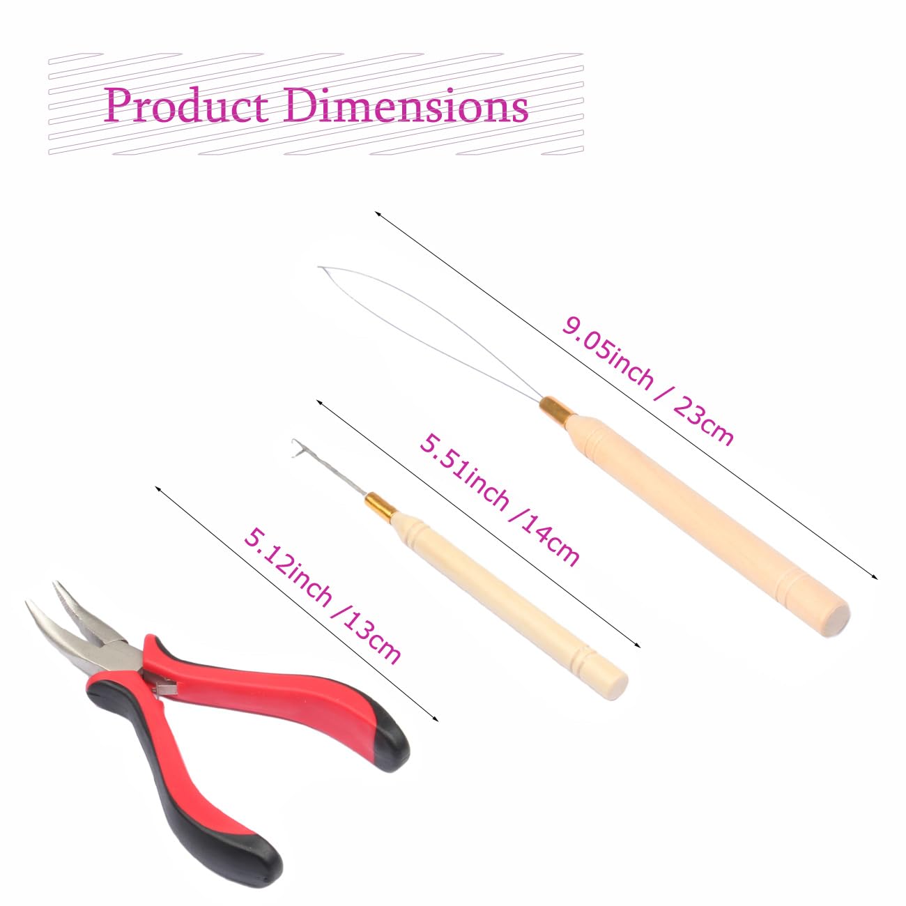 FeiHong pulling hook for smooth hair extension insertion.