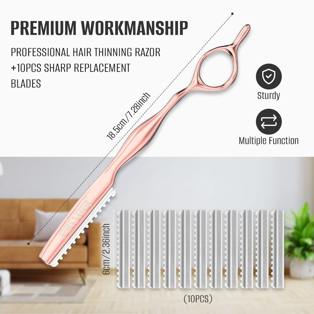 FEISIER hair razor-10-blades-box provides long-lasting blade replacements for routine use