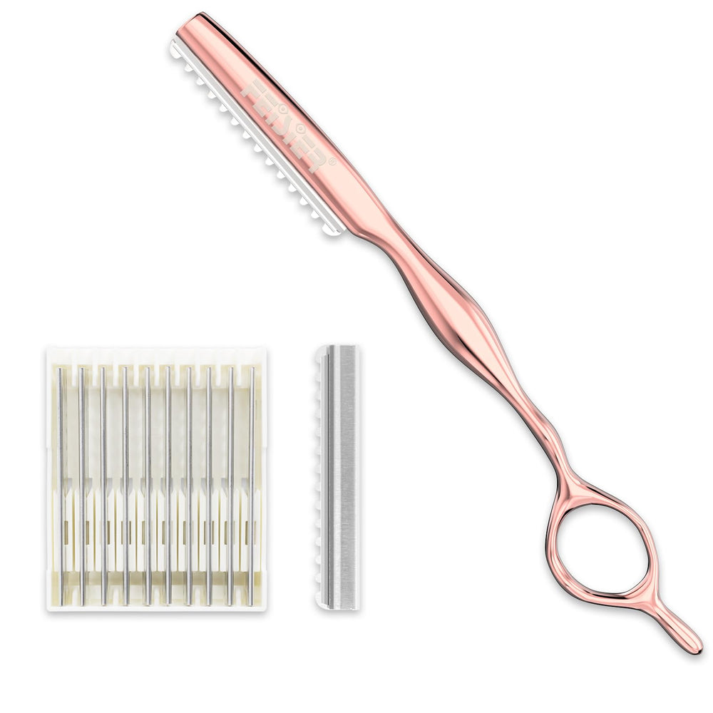 FEISIER hair razor ergonomic-handle enables precise layering with a comfortable grip